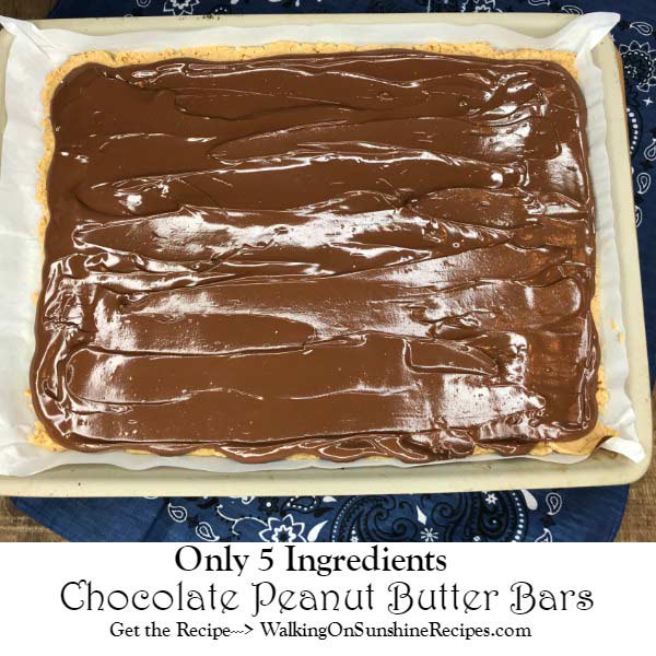 5 Ingredient Chocolate Peanut Butter Bars