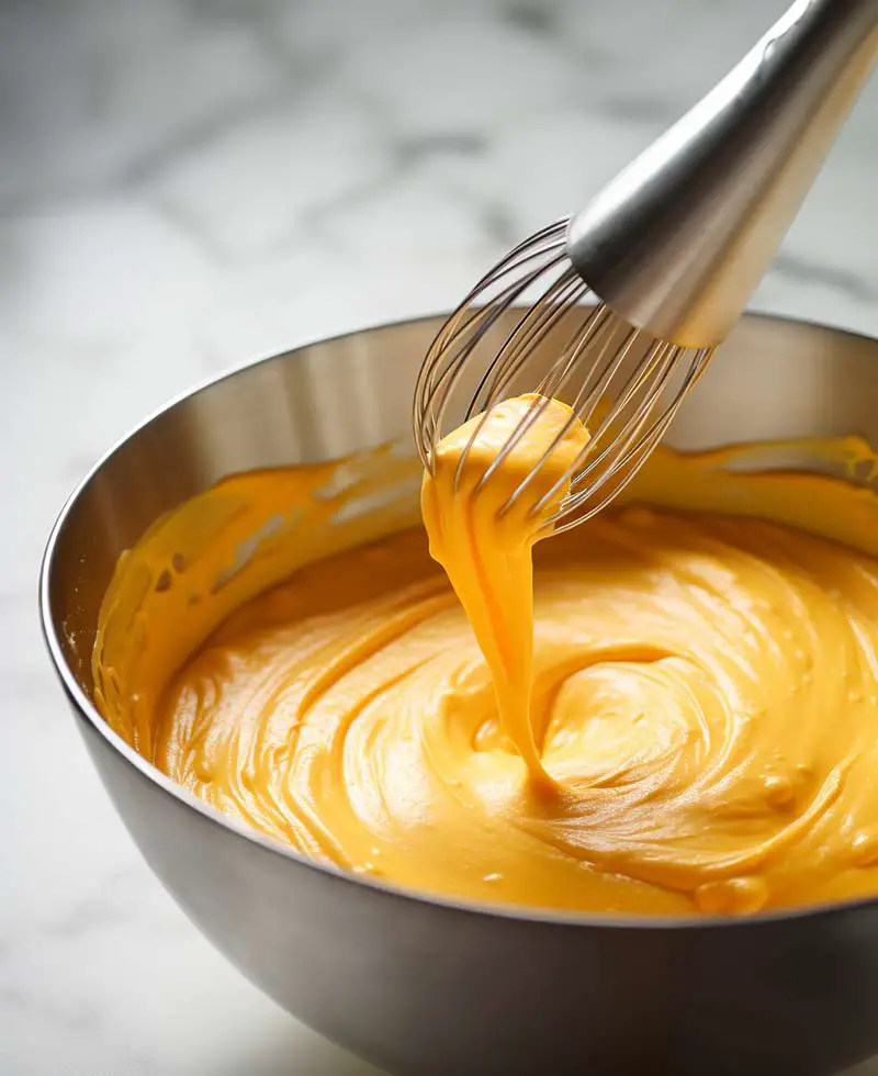 pumpkin cake mix in a bowl