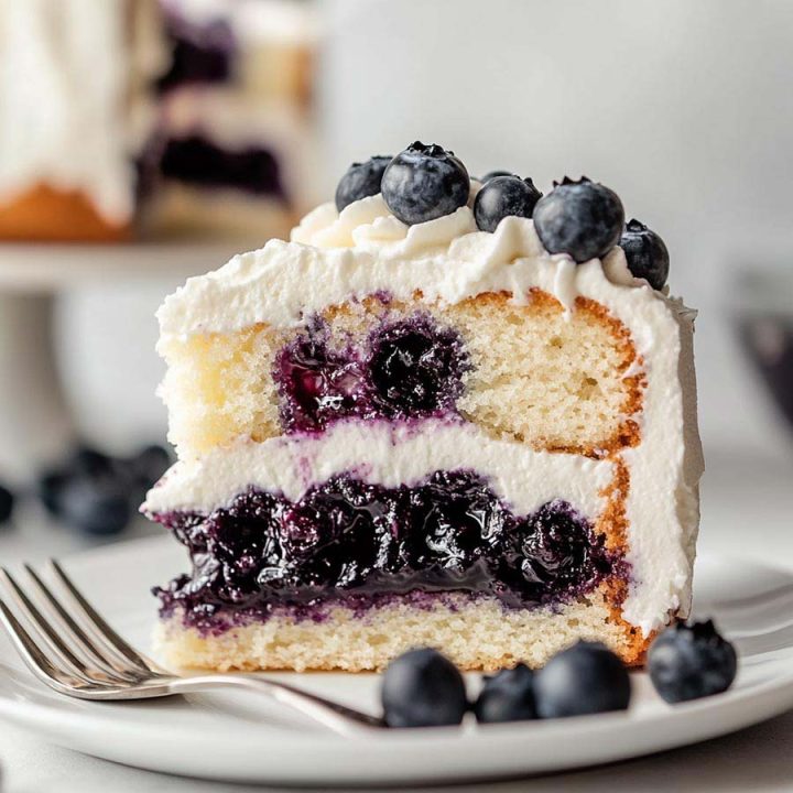 Blissful Blueberry Shortcake Cake