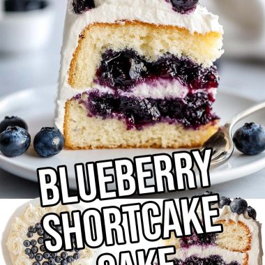 Blissful Blueberry Shortcake Cake