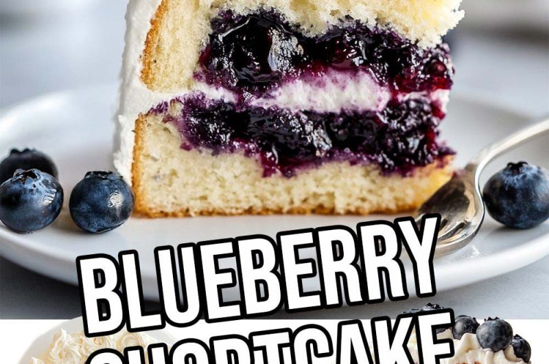 Blissful Blueberry Shortcake Cake