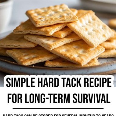 Hard tack can be stored for several months to years, depending on how well it's stored