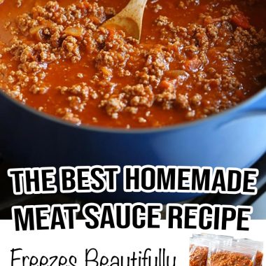 The BEST Homemade Meat Sauce Recipe