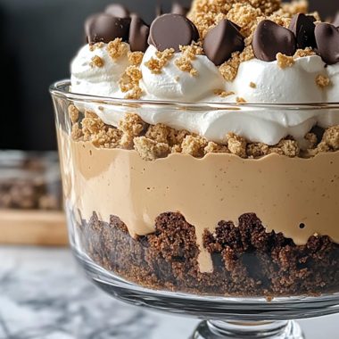 Creamy Peanut Butter and Fudgy Brownie Layered Dessert