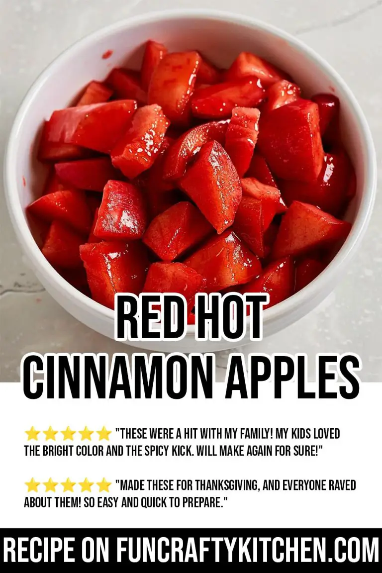 Red Hot Cinnamon Apples - FunCraftyKitchen