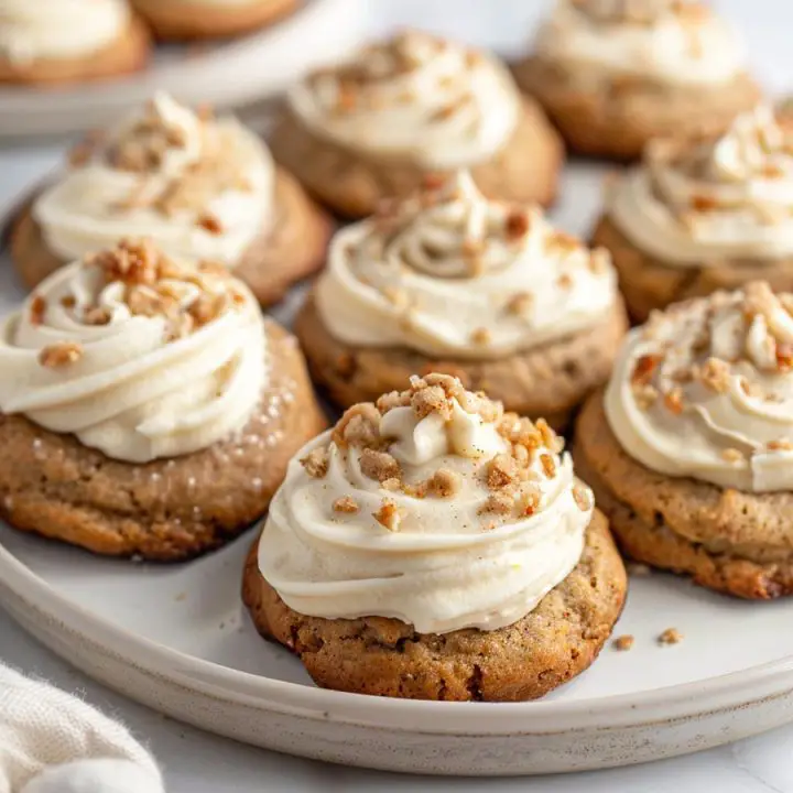 Banana Bread Cookies with Cream Cheese Frosting