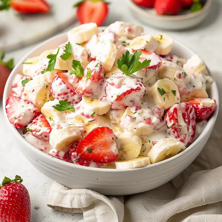 Creamy Strawberry Banana Salad