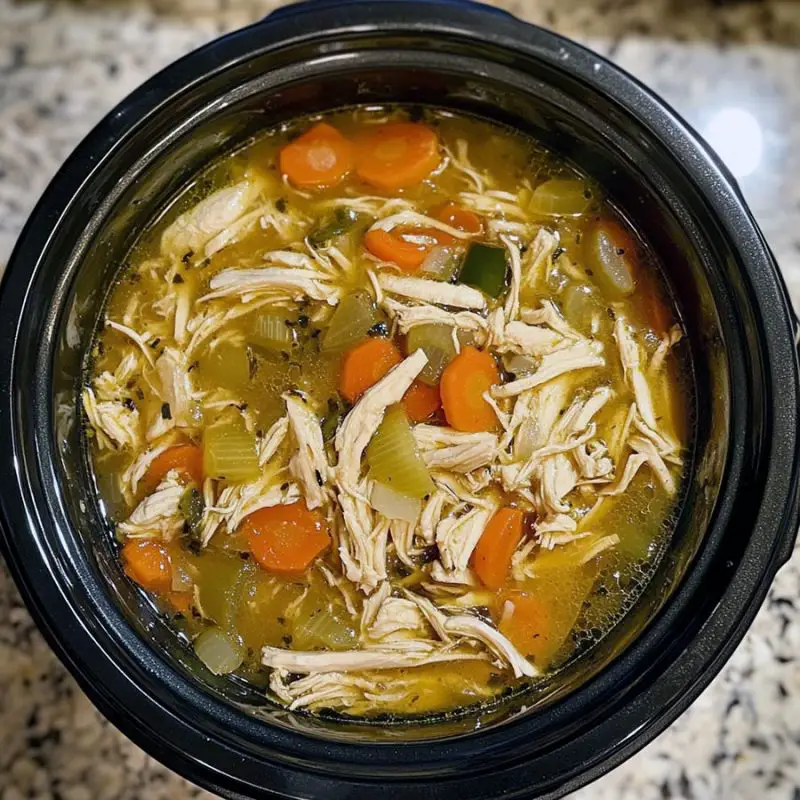 Crockpot Chicken Noodle Soup FunCraftyKitchen