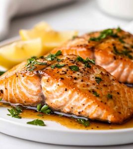Maple-Dijon Glazed Salmon - FunCraftyKitchen