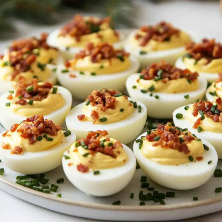 Candied Bacon Deviled Eggs