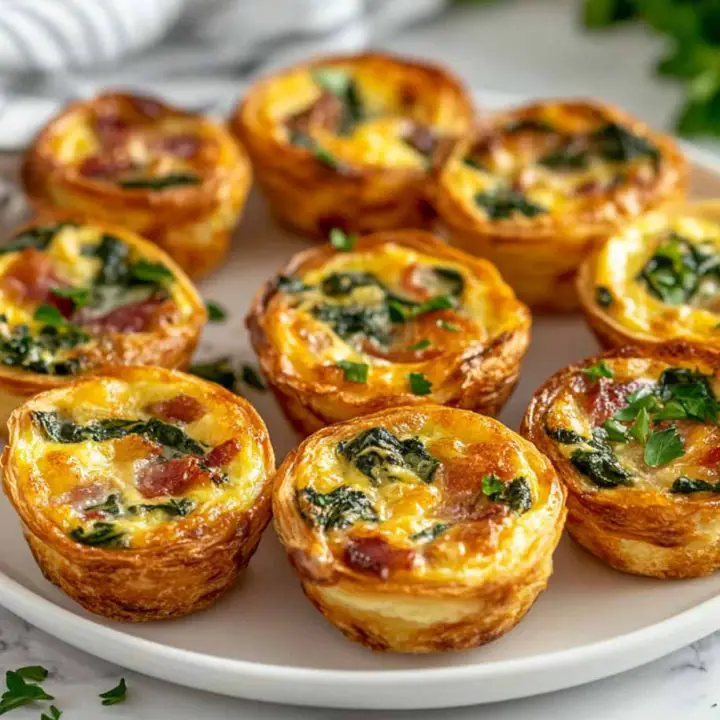 Mini Quiches with Spinach and Bacon