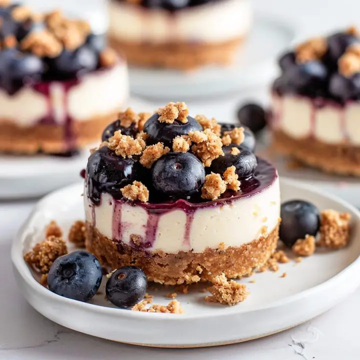 Mini Blueberry Cheesecakes