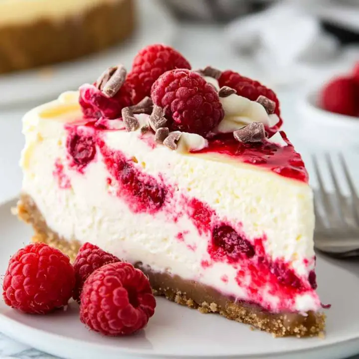 White Chocolate Raspberry Cheesecake