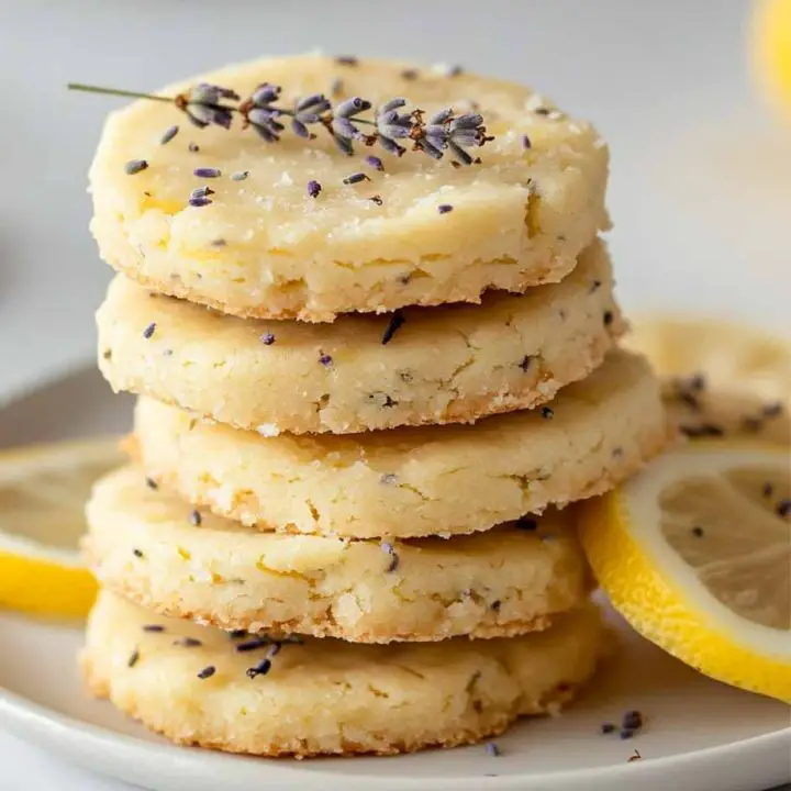 Lemon and Lavender Shortbread Cookies