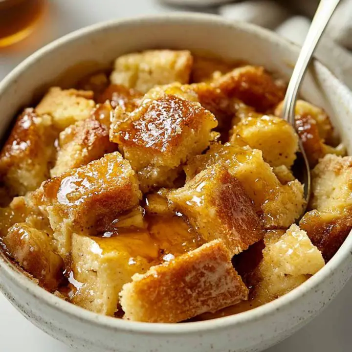 Crockpot Bread Pudding with Bourbon Sauce