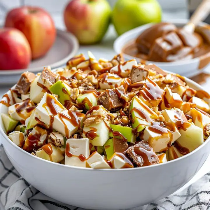 Caramel Apple Snickers Salad