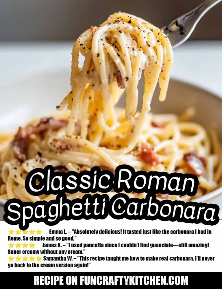 Classic Roman Spaghetti Carbonara FunCraftyKitchen classic-roman-spaghetti-carbonara-funcraftykitchen