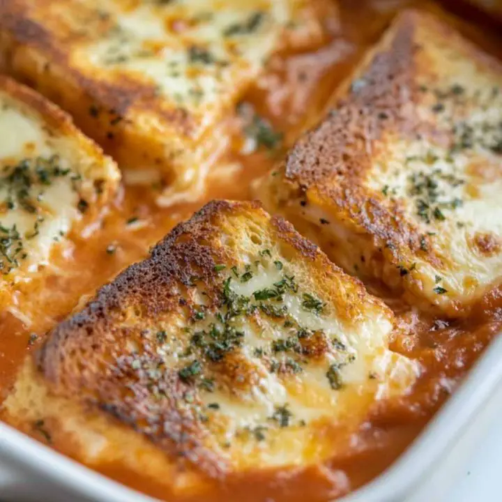 Tomato Soup and Grilled Cheese Casserole