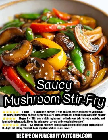 Saucy Mushroom Stir-Fry - FunCraftyKitchen