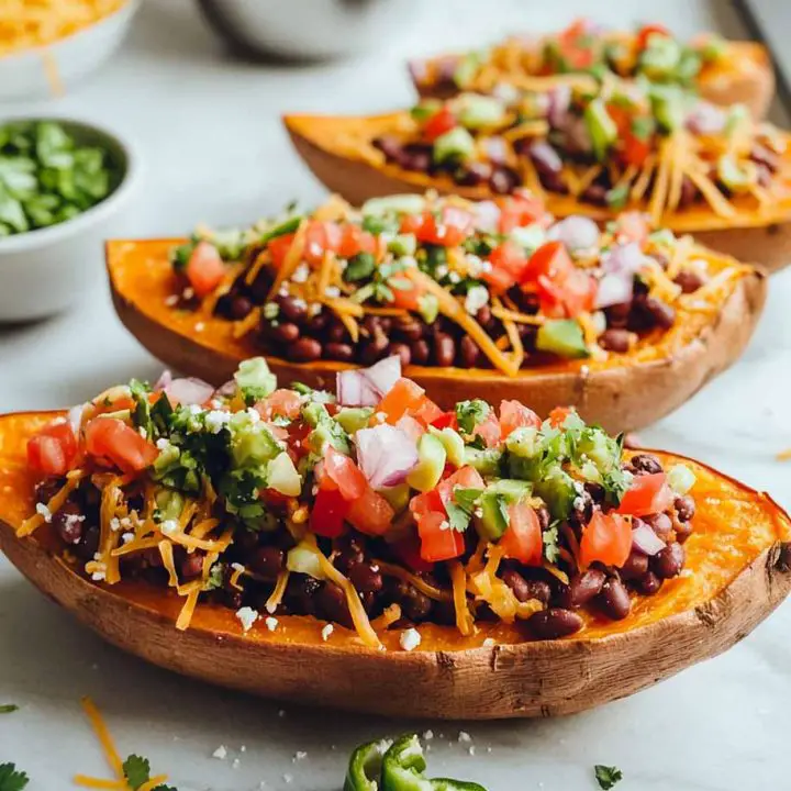 Sweet Potato Nacho Boats