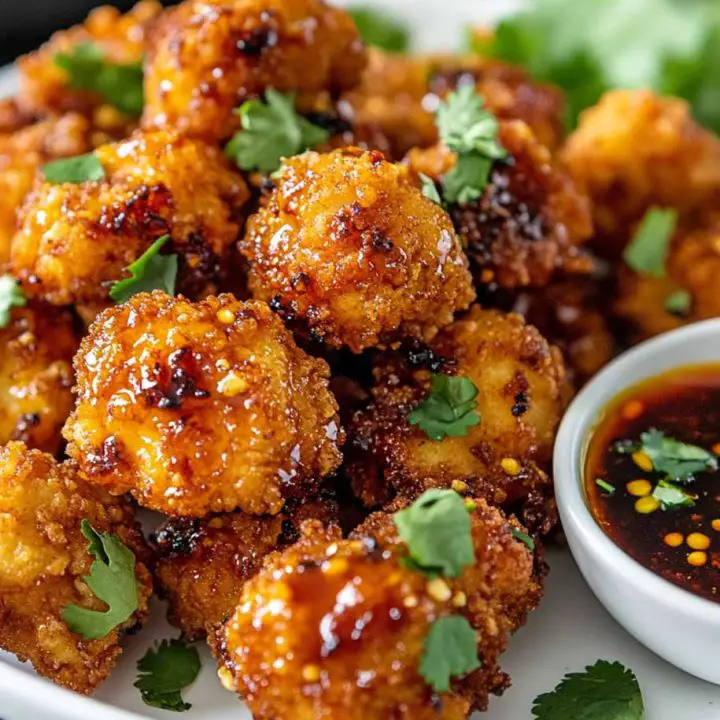 Hot Honey Popcorn Chicken Bites
