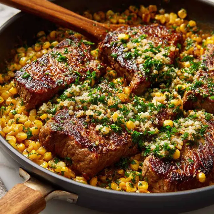 One-Pan Steak & Elote Skillet