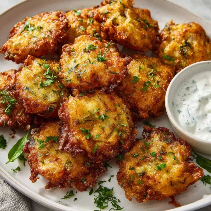 Crispy Pickle Fritters with Ranch Dust