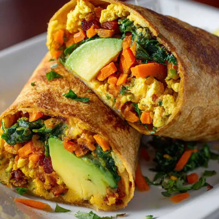 Carrot “Bacon” Breakfast Wraps