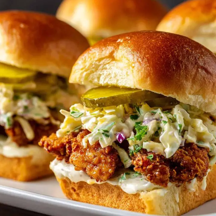 Pickle Slaw Sliders