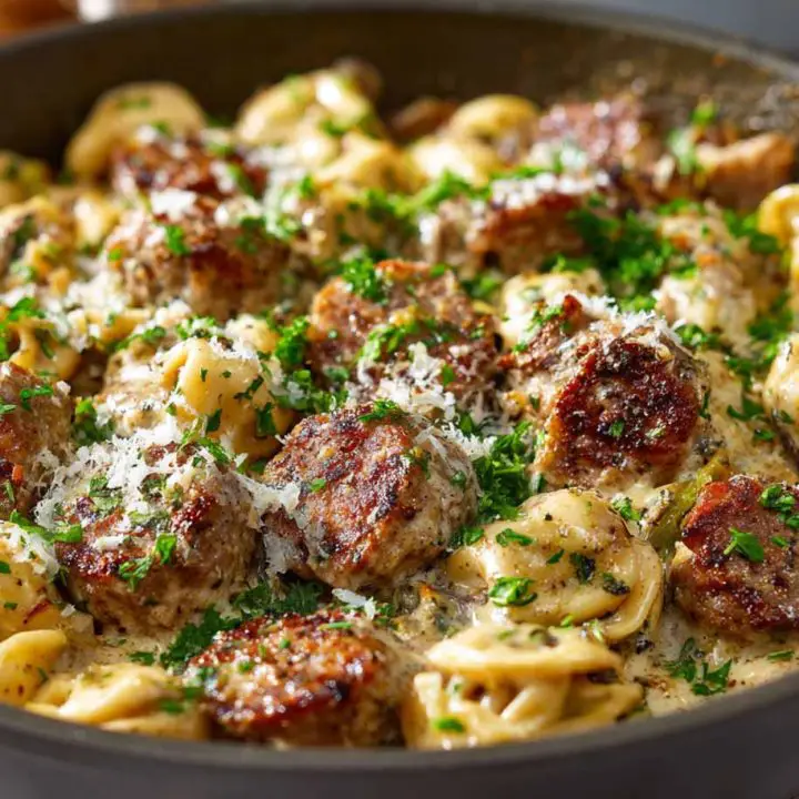 Creamy Cajun Sausage Tortellini Skillet