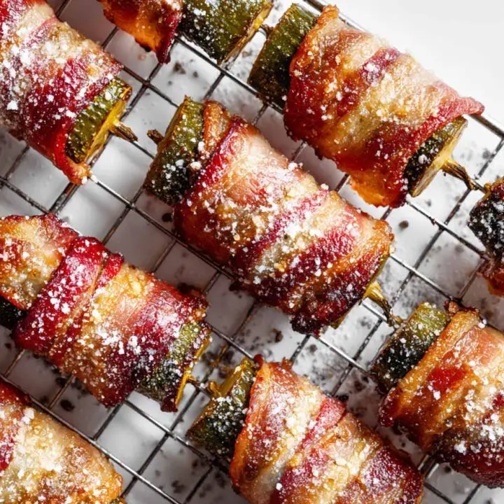 Bacon-Wrapped Pickle Spears with Ranch Dust