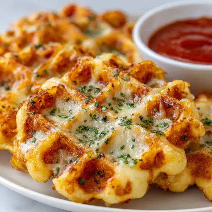 Cheesy Garlic Bread Waffles
