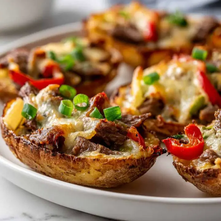 Philly Cheesesteak Potato Skins